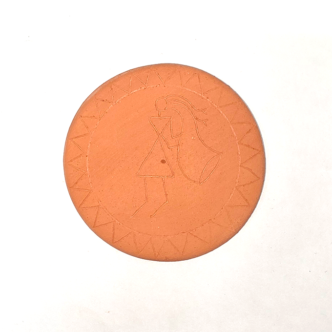 Warli Singing – DIY Terracotta Fridge Magnet Kit